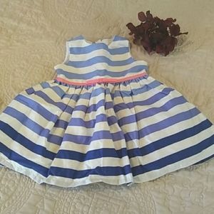 Girls Carter's Striped Dress with Tulle